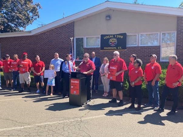 Blumenthal joined Communications Workers of America (CWA) Local 1298 to call on Frontier Communications to end their disregard for union workers.